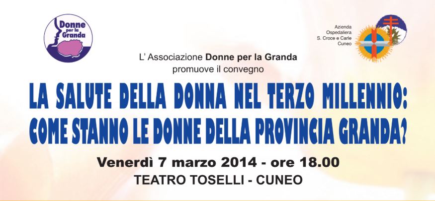 LOCANDINA SALUTE DELLE DONNE NEL TERZO MILLENNIO 07/03/2014